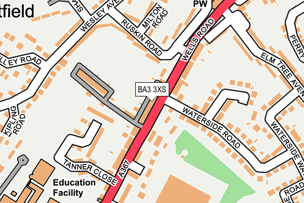 BA3 3XS map - OS OpenMap – Local (Ordnance Survey)