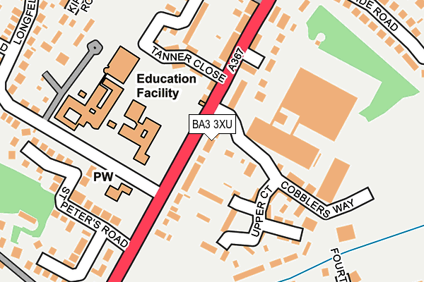 BA3 3XU map - OS OpenMap – Local (Ordnance Survey)