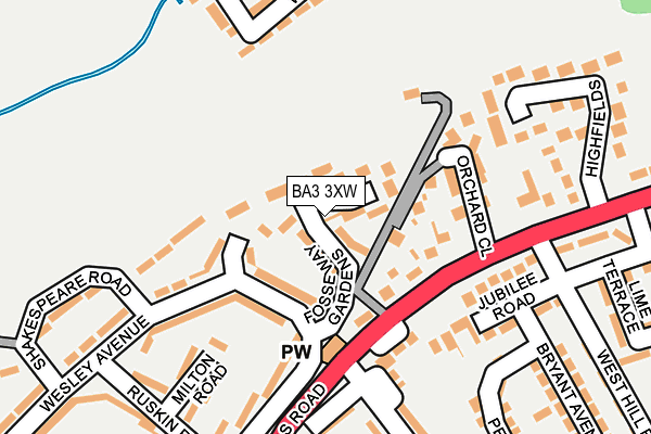 BA3 3XW map - OS OpenMap – Local (Ordnance Survey)