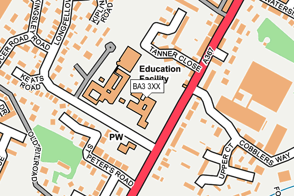 BA3 3XX map - OS OpenMap – Local (Ordnance Survey)