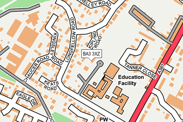 BA3 3XZ map - OS OpenMap – Local (Ordnance Survey)