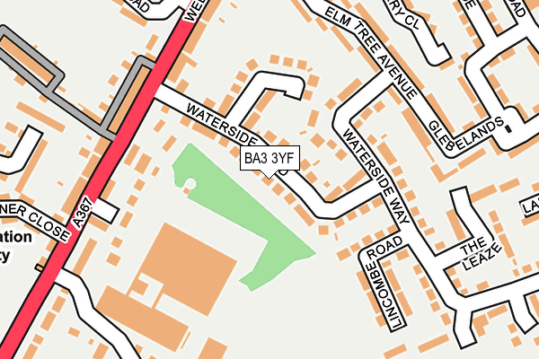 BA3 3YF map - OS OpenMap – Local (Ordnance Survey)