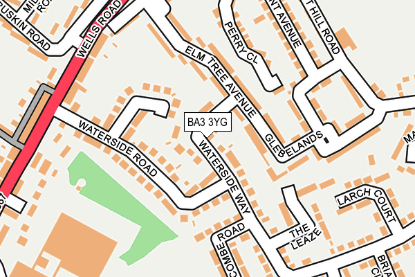 BA3 3YG map - OS OpenMap – Local (Ordnance Survey)
