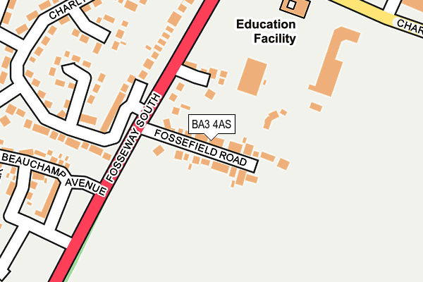 BA3 4AS map - OS OpenMap – Local (Ordnance Survey)