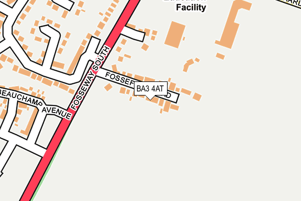 BA3 4AT map - OS OpenMap – Local (Ordnance Survey)