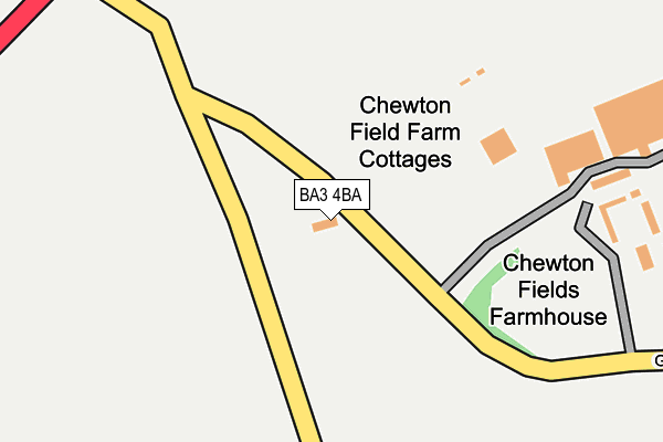 BA3 4BA map - OS OpenMap – Local (Ordnance Survey)