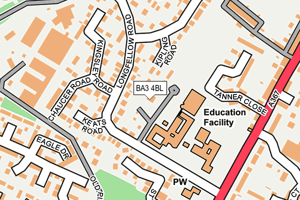 BA3 4BL map - OS OpenMap – Local (Ordnance Survey)