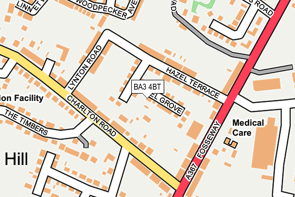 BA3 4BT map - OS OpenMap – Local (Ordnance Survey)