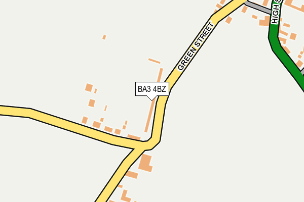BA3 4BZ map - OS OpenMap – Local (Ordnance Survey)