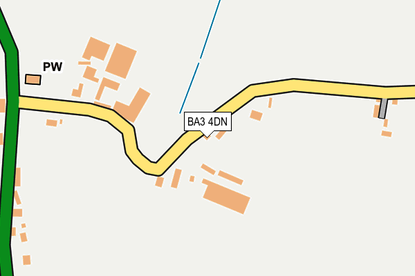 BA3 4DN map - OS OpenMap – Local (Ordnance Survey)