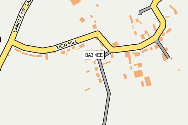 BA3 4EE map - OS OpenMap – Local (Ordnance Survey)