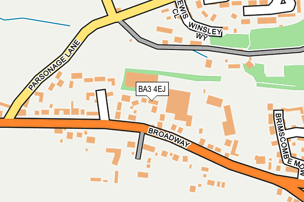 BA3 4EJ map - OS OpenMap – Local (Ordnance Survey)