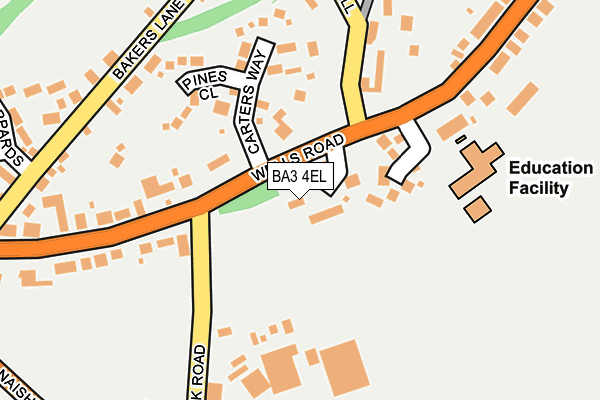 BA3 4EL map - OS OpenMap – Local (Ordnance Survey)