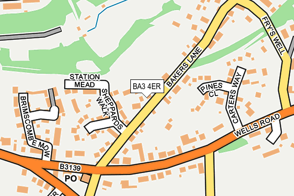 BA3 4ER map - OS OpenMap – Local (Ordnance Survey)