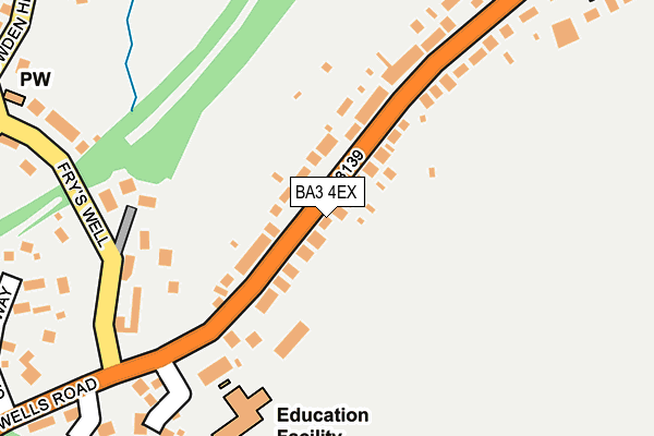 BA3 4EX map - OS OpenMap – Local (Ordnance Survey)