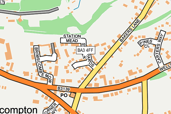 BA3 4FF map - OS OpenMap – Local (Ordnance Survey)