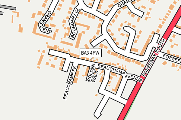 BA3 4FW map - OS OpenMap – Local (Ordnance Survey)