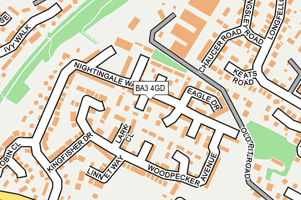 BA3 4GD map - OS OpenMap – Local (Ordnance Survey)