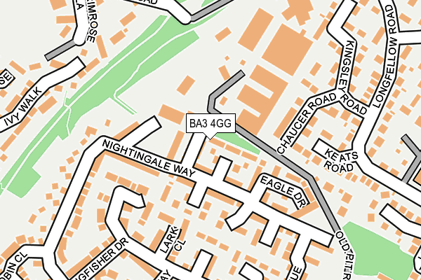 BA3 4GG map - OS OpenMap – Local (Ordnance Survey)