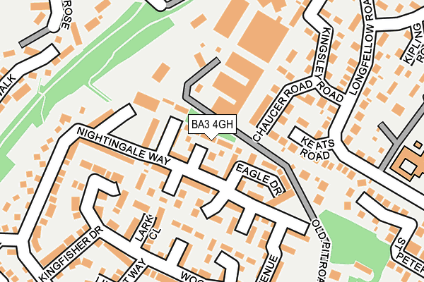 BA3 4GH map - OS OpenMap – Local (Ordnance Survey)