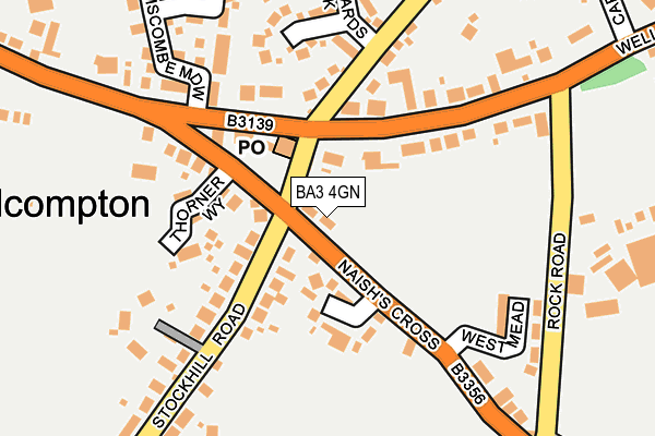 BA3 4GN map - OS OpenMap – Local (Ordnance Survey)