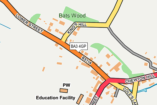 BA3 4GP map - OS OpenMap – Local (Ordnance Survey)
