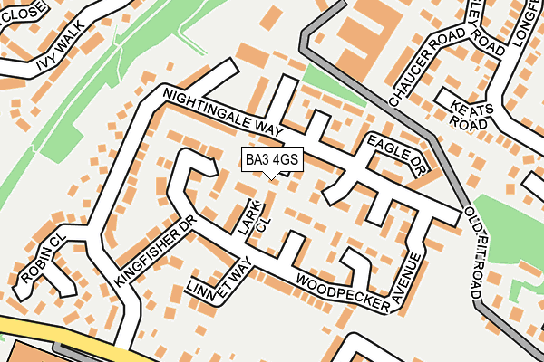 BA3 4GS map - OS OpenMap – Local (Ordnance Survey)