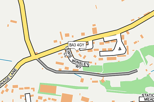 BA3 4GY map - OS OpenMap – Local (Ordnance Survey)