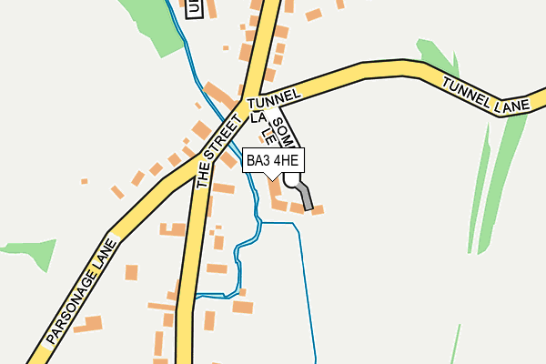 BA3 4HE map - OS OpenMap – Local (Ordnance Survey)