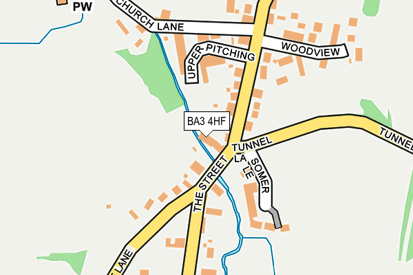 BA3 4HF map - OS OpenMap – Local (Ordnance Survey)