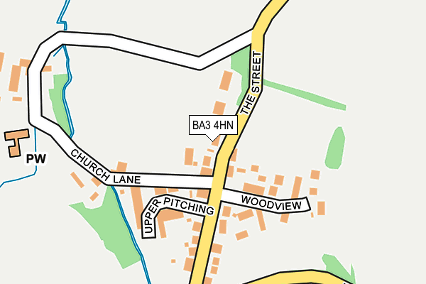 BA3 4HN map - OS OpenMap – Local (Ordnance Survey)