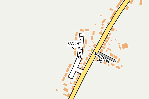 BA3 4HT map - OS OpenMap – Local (Ordnance Survey)