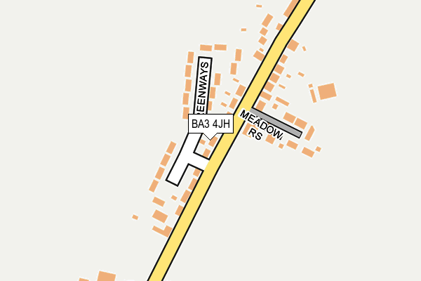 BA3 4JH map - OS OpenMap – Local (Ordnance Survey)
