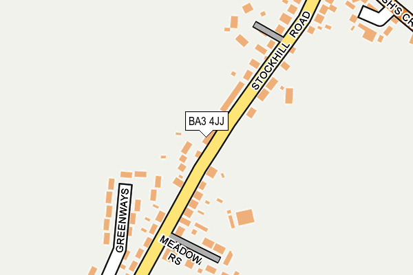 BA3 4JJ map - OS OpenMap – Local (Ordnance Survey)