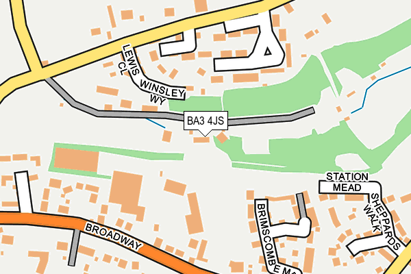 BA3 4JS map - OS OpenMap – Local (Ordnance Survey)