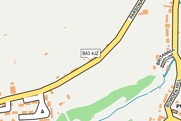 BA3 4JZ map - OS OpenMap – Local (Ordnance Survey)