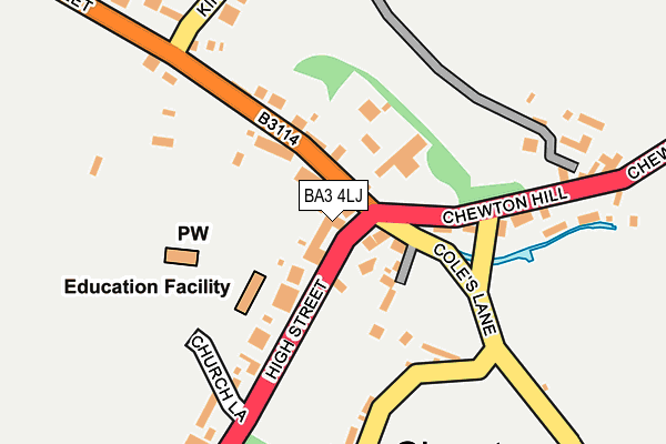 BA3 4LJ map - OS OpenMap – Local (Ordnance Survey)