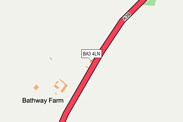 BA3 4LN map - OS OpenMap – Local (Ordnance Survey)