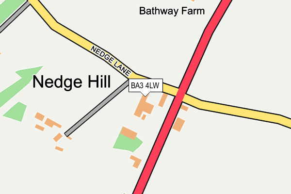BA3 4LW map - OS OpenMap – Local (Ordnance Survey)