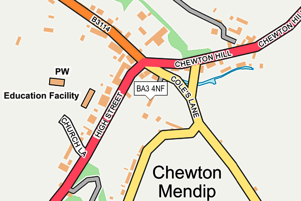 BA3 4NF map - OS OpenMap – Local (Ordnance Survey)