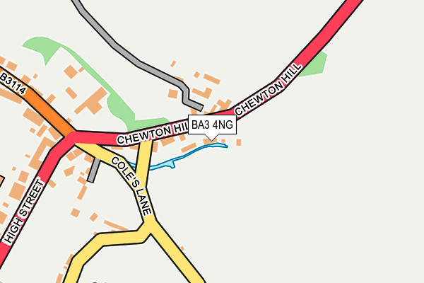 BA3 4NG map - OS OpenMap – Local (Ordnance Survey)