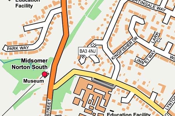 BA3 4NJ map - OS OpenMap – Local (Ordnance Survey)