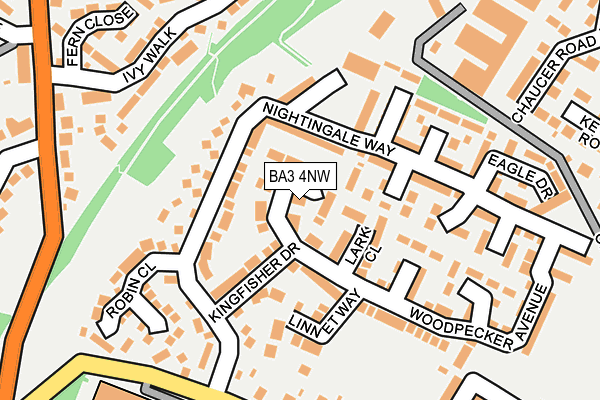BA3 4NW map - OS OpenMap – Local (Ordnance Survey)