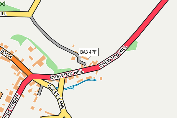 BA3 4PF map - OS OpenMap – Local (Ordnance Survey)