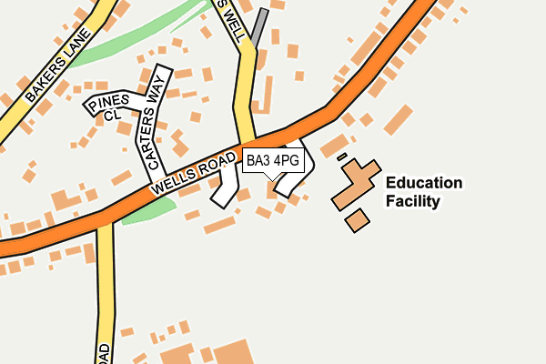 BA3 4PG map - OS OpenMap – Local (Ordnance Survey)