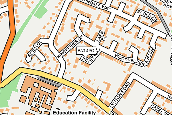 BA3 4PQ map - OS OpenMap – Local (Ordnance Survey)
