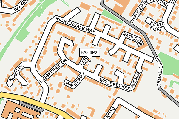 BA3 4PX map - OS OpenMap – Local (Ordnance Survey)