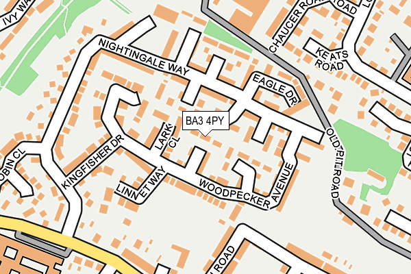 BA3 4PY map - OS OpenMap – Local (Ordnance Survey)