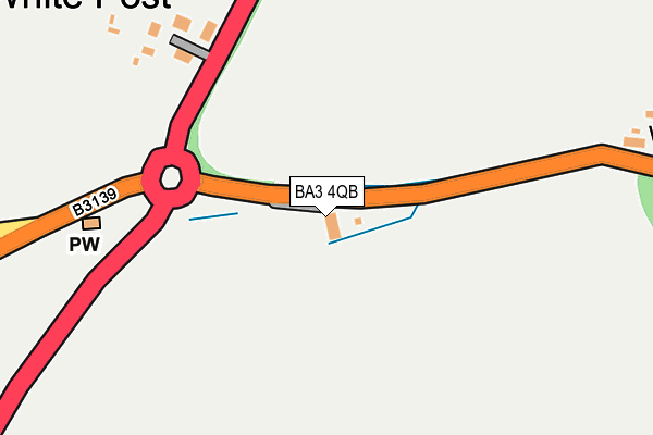 BA3 4QB map - OS OpenMap – Local (Ordnance Survey)