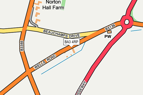 BA3 4RP map - OS OpenMap – Local (Ordnance Survey)